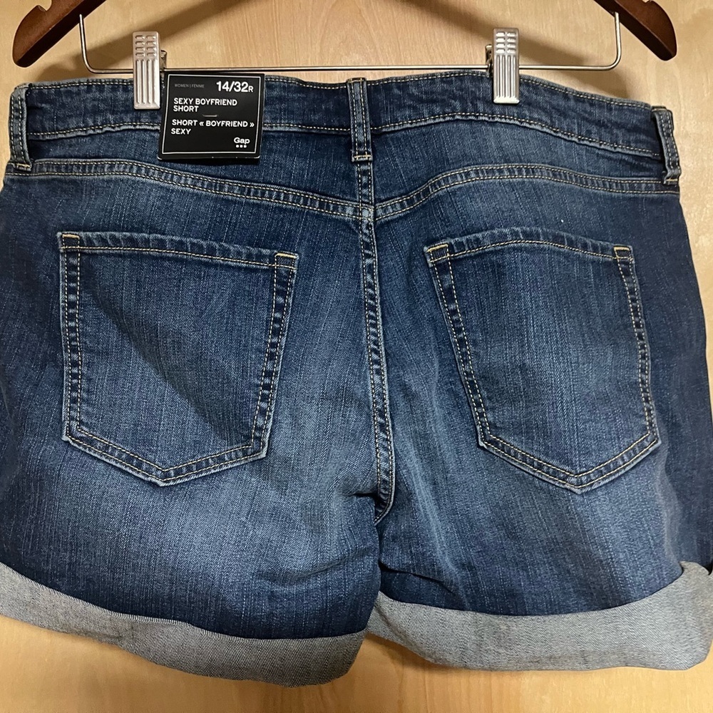 GAP Women's Denim Shorts - Blue - Picture 3 of 4